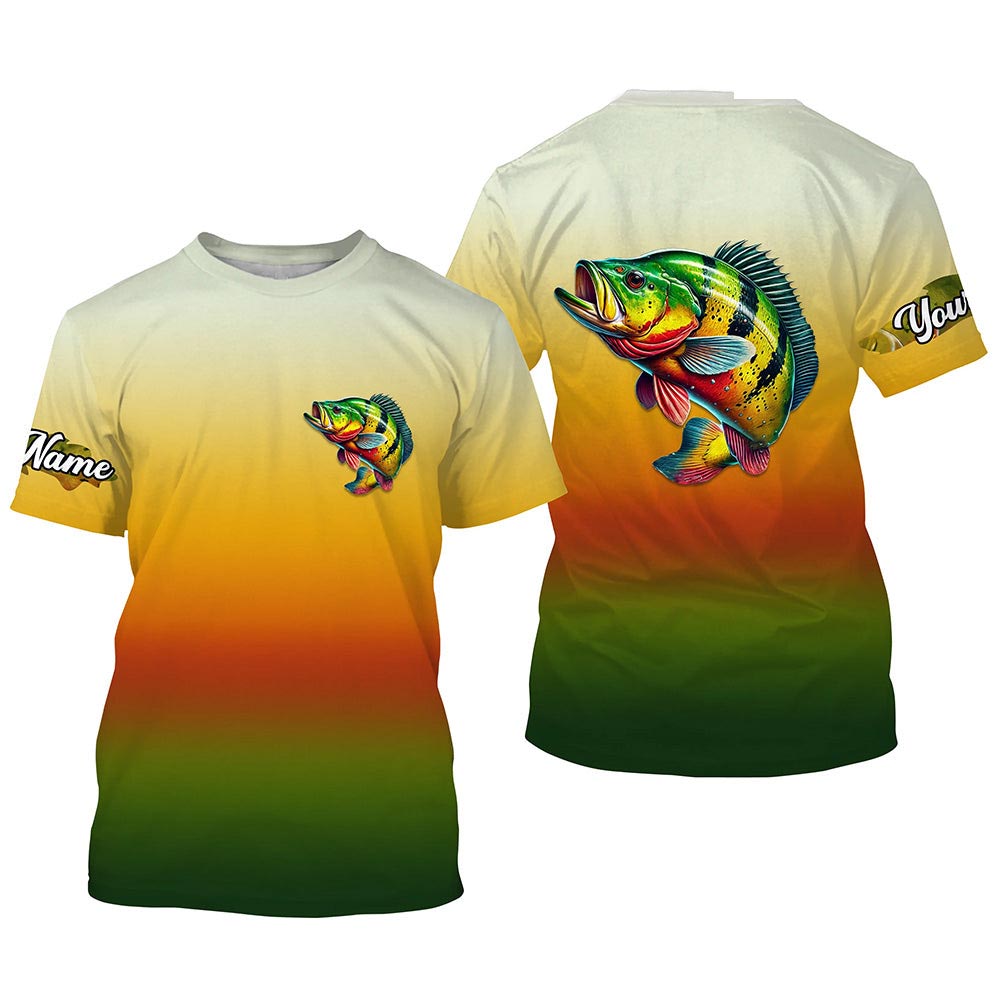 Peacock bass fishing Custom Name sun protection Fishing T-Shirts NQS5683