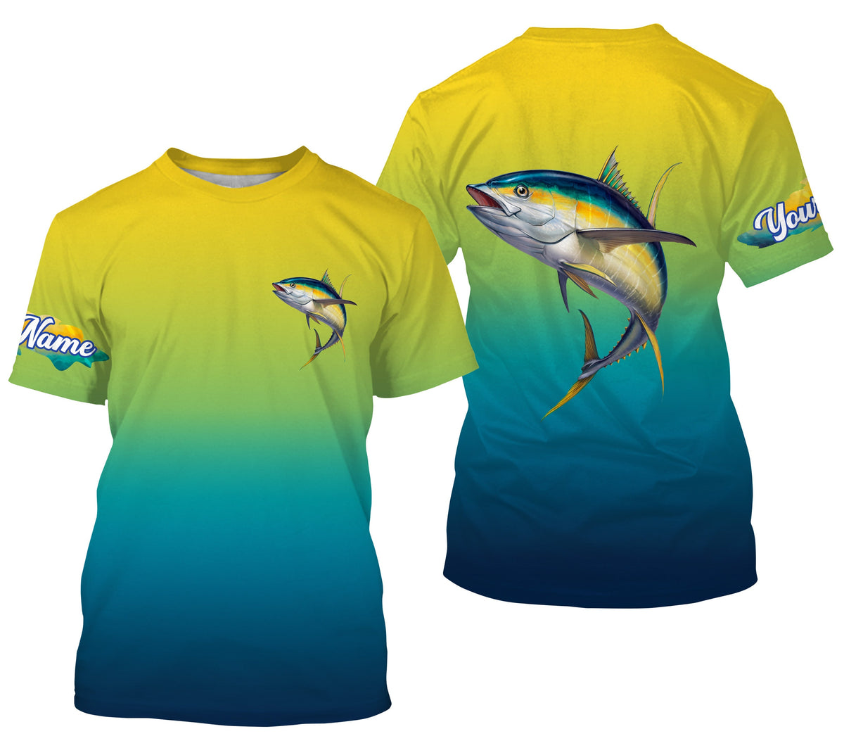 Tuna fishing deep sea fishing tournament shirts, Custom Name 3D All Over Printed Tshirt - NPQ603
