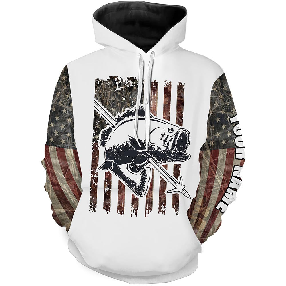 Bowfishing American USA Flag Camo Custom Name 3D All over printed Shirts | Hoodie - SDF135