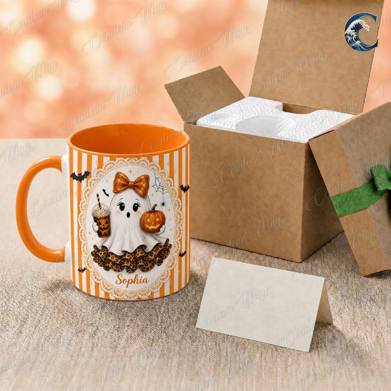 Personalized Cute Ghost Name Mug