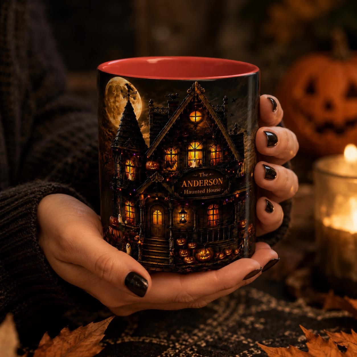 Personalized Haunted House Mug