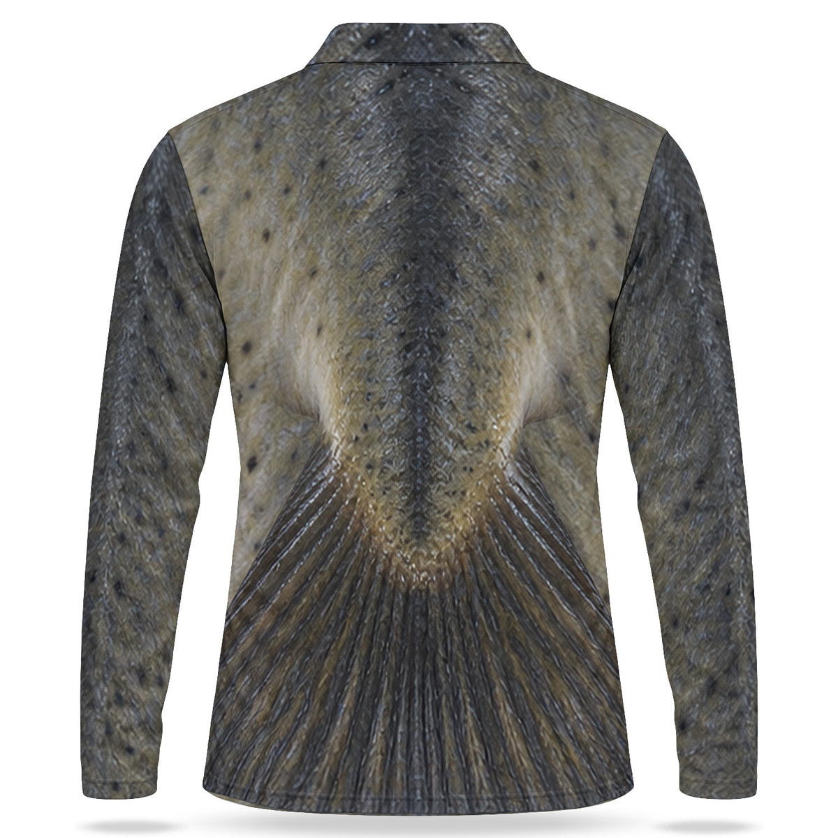 Catfish Face and Whiskers Men's Long Sleeve Fishing Polo