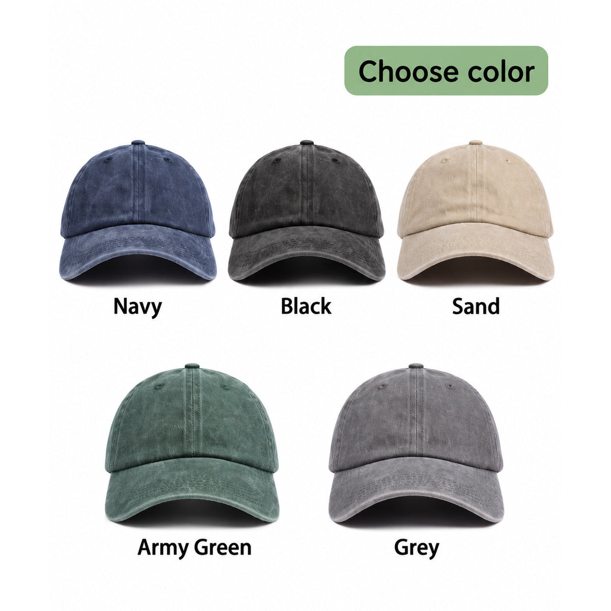 WTF Where’s The Fish Embroidered Vintage Washed Baseball Hat