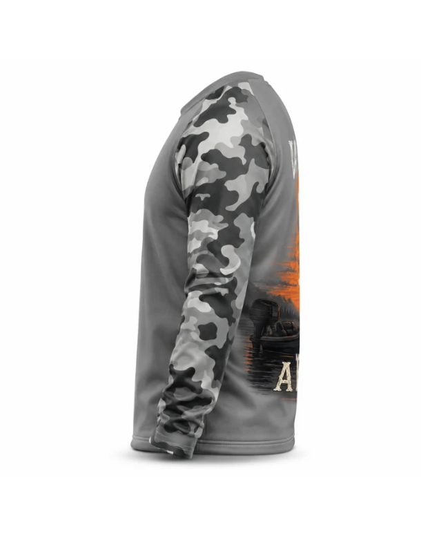 Can't Work Today – Fishing Camo UPF Long Sleeve Shirt