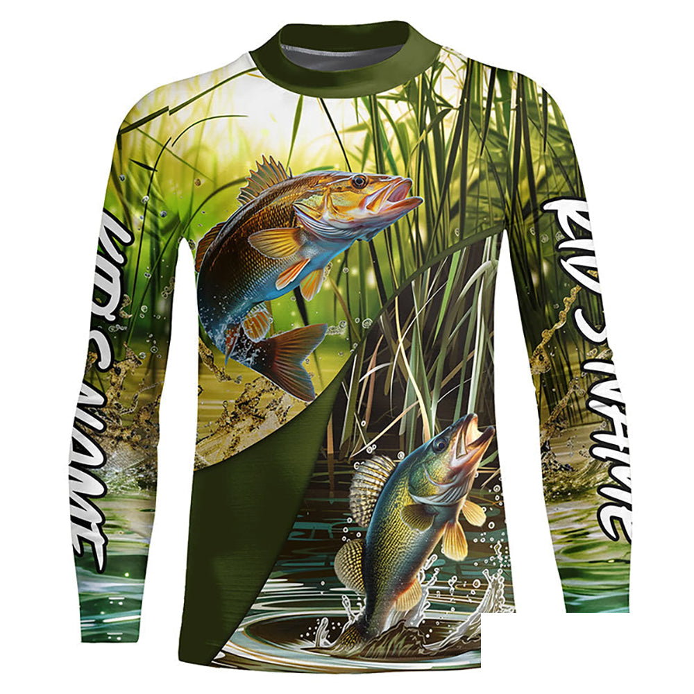 Walleye Fishing Custom 3D All Over Printed Shirts, Walleye Tournament Fishing Shirts Gift Ideas IPHW6650