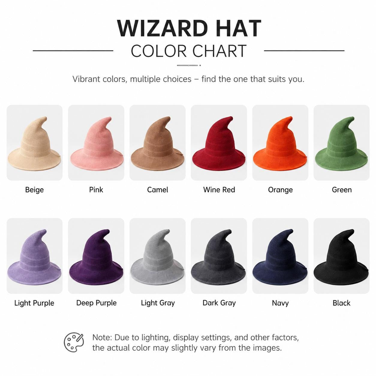 Personalized Kids Witch Hat, Custom Embroidered Black Cotton Halloween Hat, Wizard Costume Hat for Kids