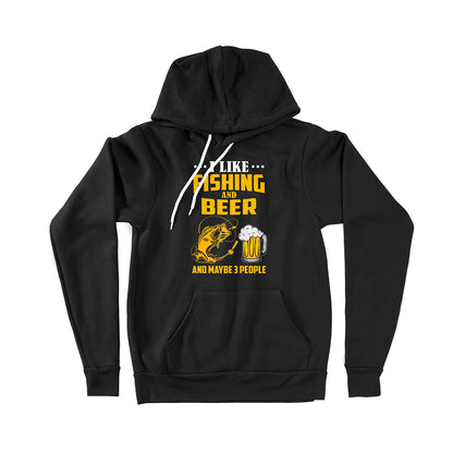 I like fishing and beer and maybe 3 people Premium Hoodie