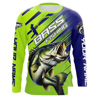 Custom Largemouth Bass Fishing Uv Protection Long Sleeve Shirts, Bass Tournament Fishing Shirt IPHW6278
