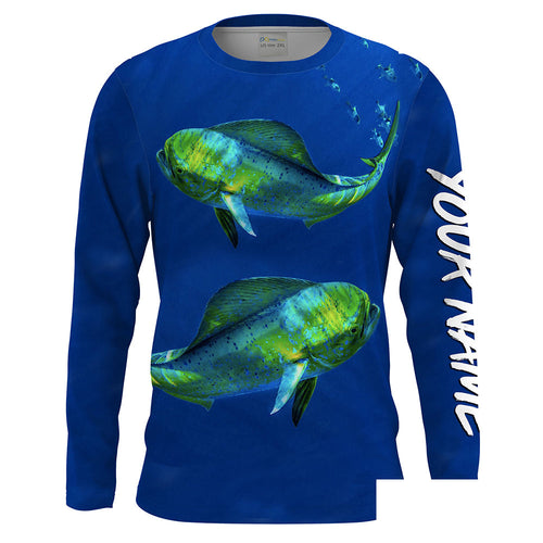 Mahi Mahi Fishing Custom men Long sleeve performance Fishing Shirts, Mahi Mahi Tournement Fishing Shirts - HPW141
