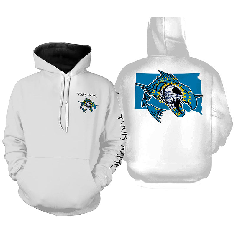 South Dakota fishing fish reaper skull Custom name fishing shirts jerseys | Hoodie - NPQ965