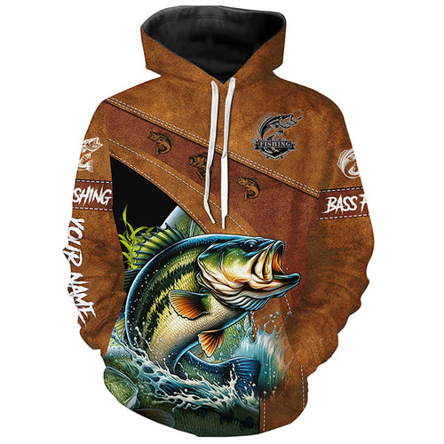 Largemouth bass fishing Custom fishing hoodie, personlized gift for fisherman NPQ383