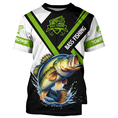 Personalized Bass Fishing jerseys, Bass tournament shirts Customize fishing T-shirt NPQ368