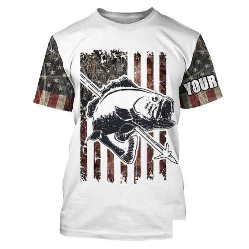 Bowfishing American USA Flag Camo Custom Name 3D All over printed Shirts | Tshirt - SDF135