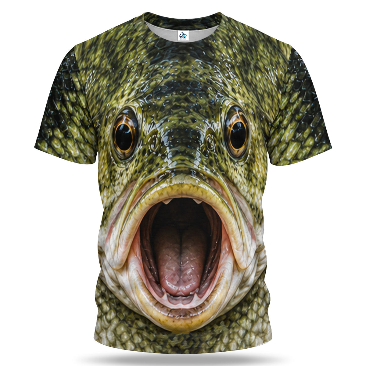 Open Mouth Fish Face 3D Fishing T-Shirt
