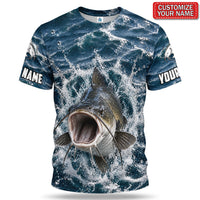 Personalized Catfish Water Splash 3D Fishing T-Shirt