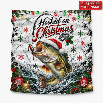 Personalized Hooked on Christmas Bass Fishing Mask