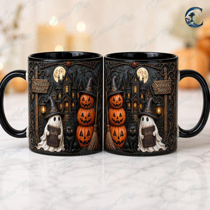 Personalized Haunted House Name Mug