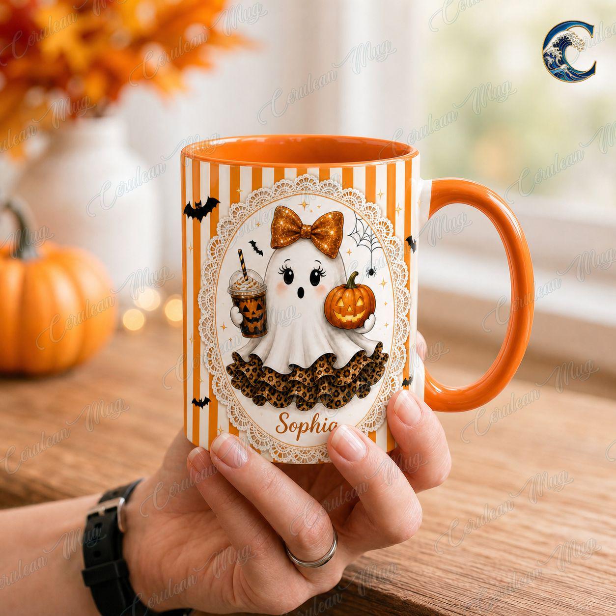 Personalized Cute Ghost Name Mug