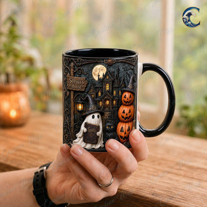 Personalized Haunted House Name Mug
