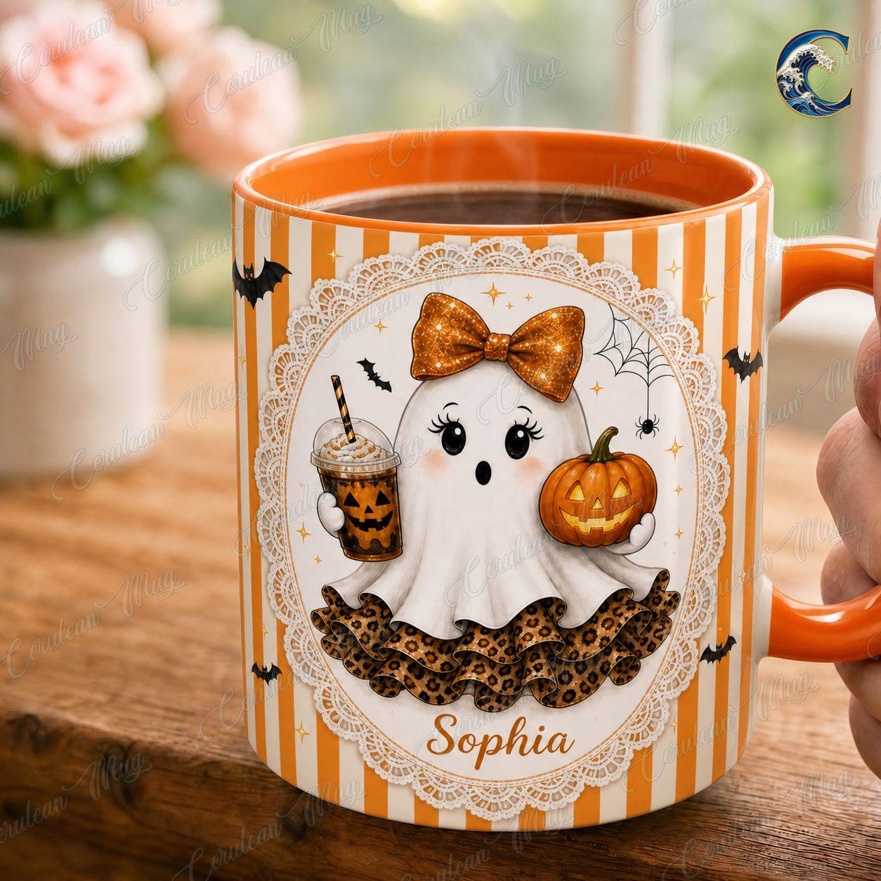 Personalized Cute Ghost Name Mug