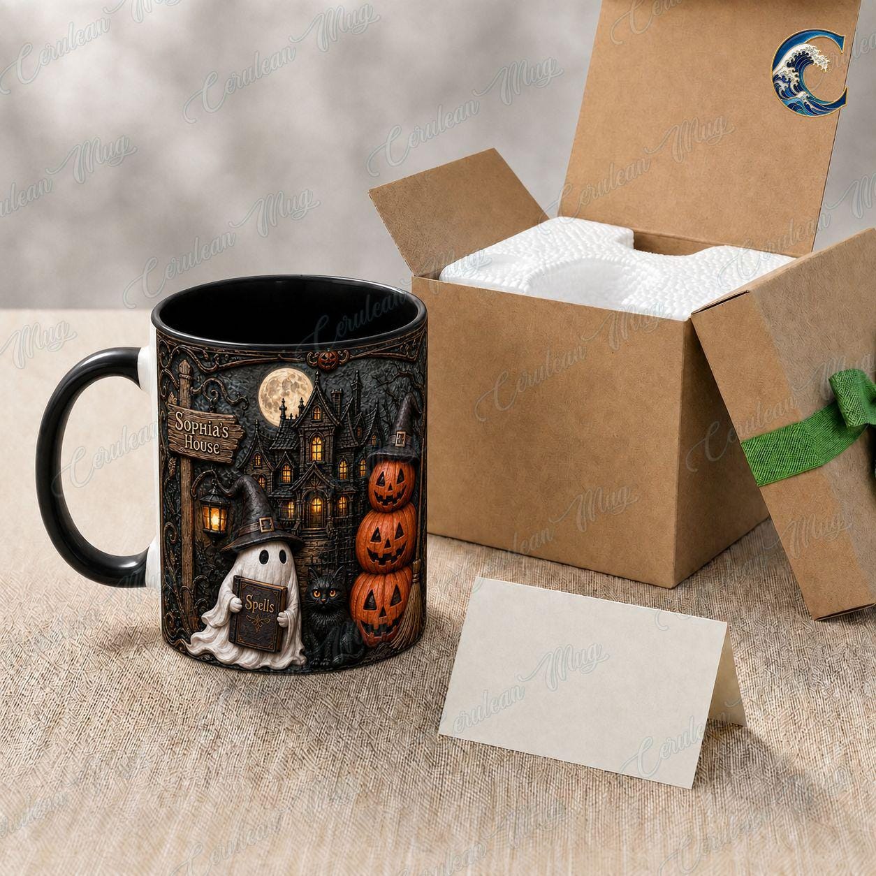 Personalized Haunted House Name Mug