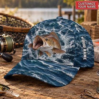 Personalized Golden Fish Ocean Splash AOP Baseball Cap