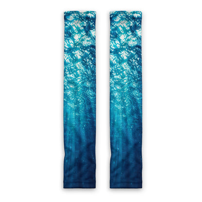 Deep Blue Underwater Sunlight Fishing Sun Protection Arm Sleeves