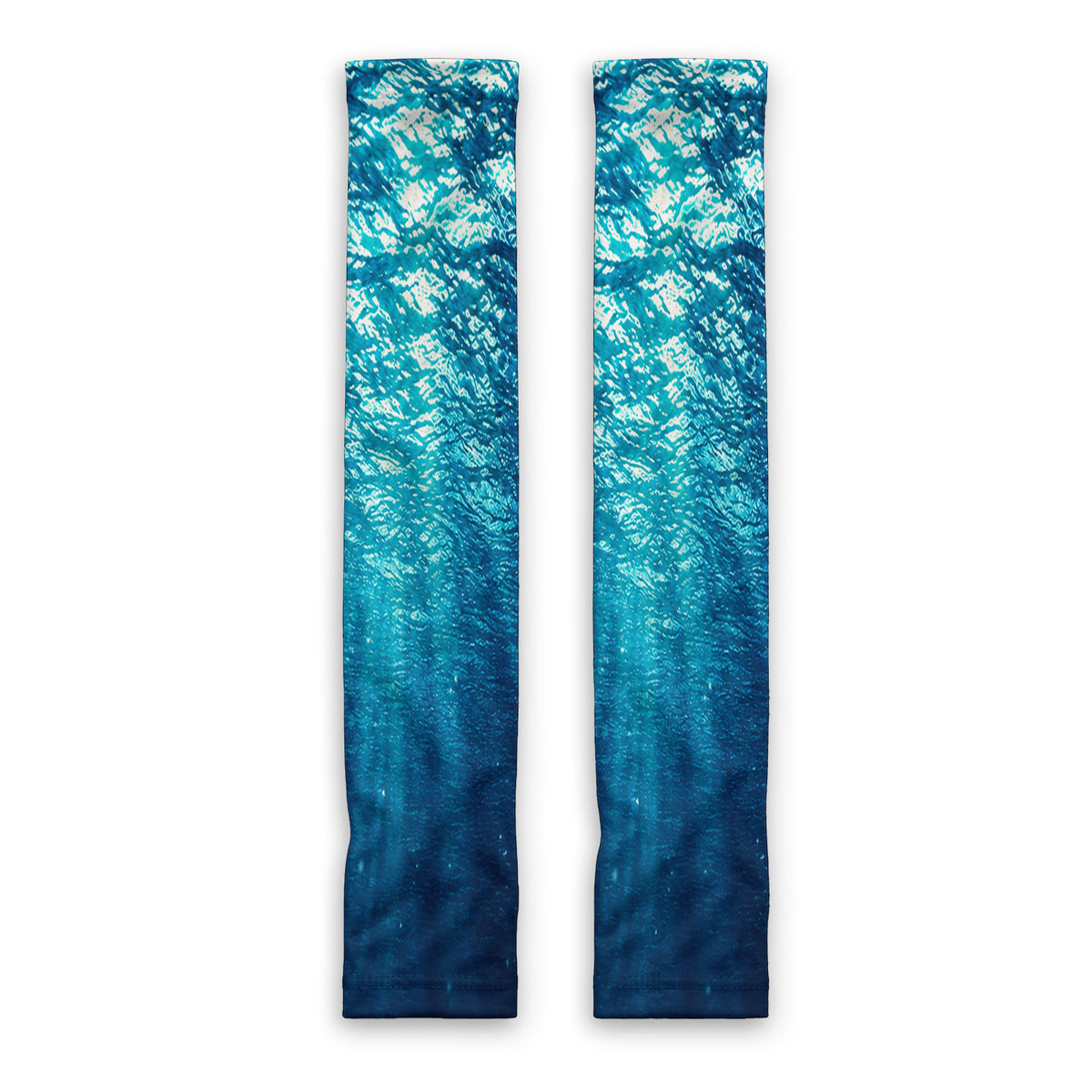 Turquoise Ocean Ripples Fishing Sun Protection Arm Sleeves
