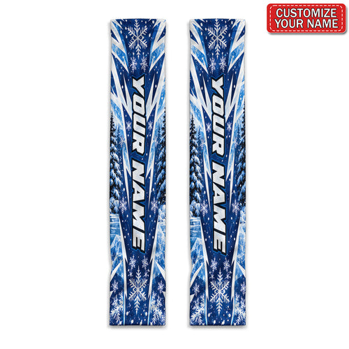 Personalized Snowflake and Winter Forest Sun Protection Arm Sleeves