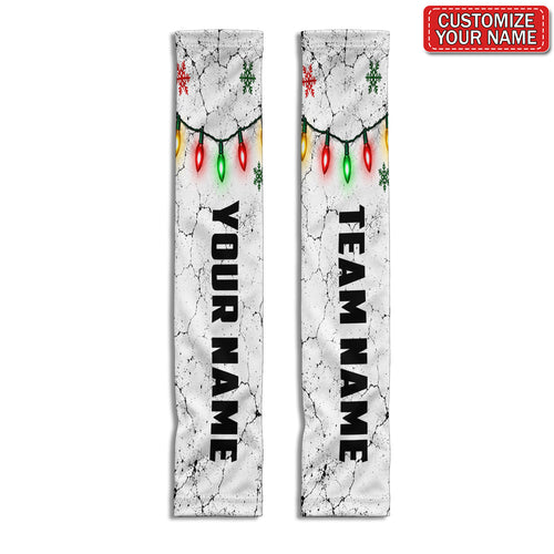 Personalized Christmas Lights and Snowflakes Sun Protection Arm Sleeves