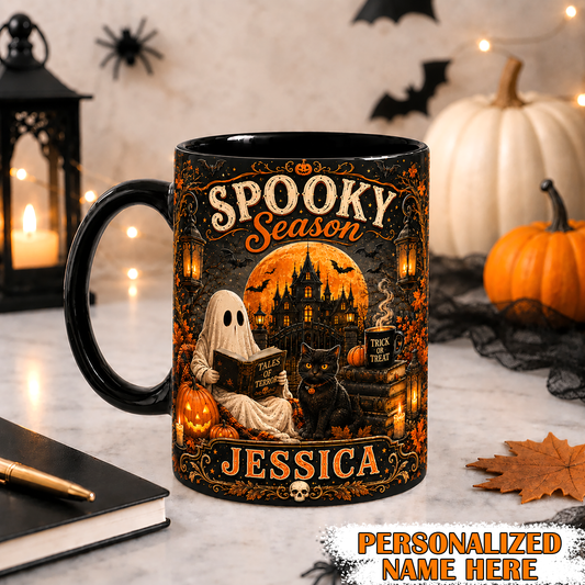 Personalized Spooky Season Ghost Ceramic Mug