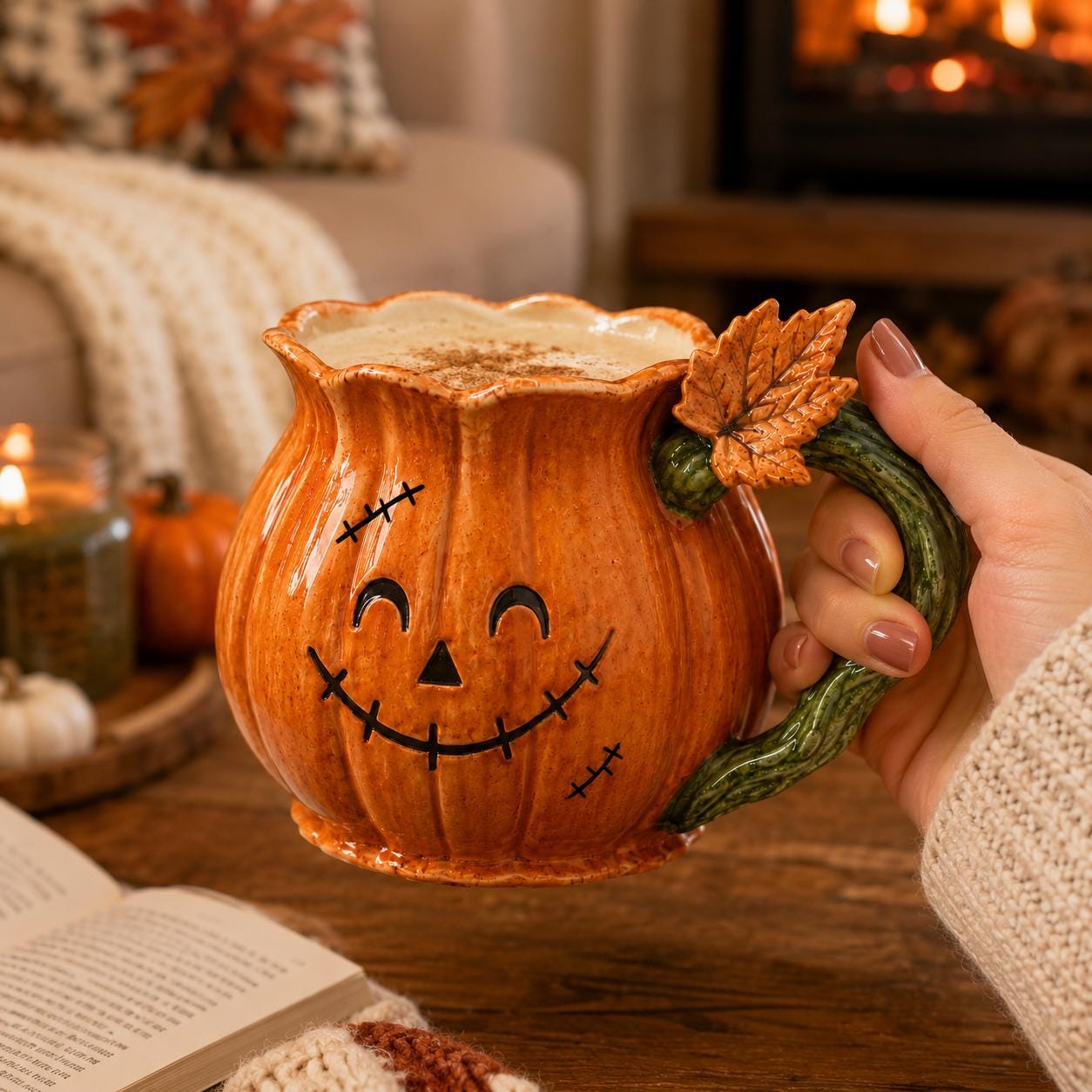 Jack O Lantern Pumpkin Mug