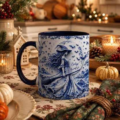 Personalized Witch Accent Mug, Halloween Gift for Her