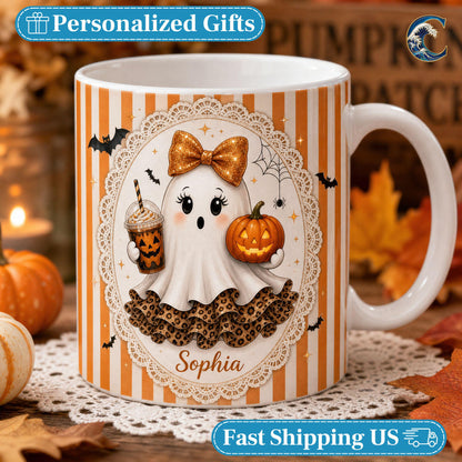 Personalized Cute Ghost Name Mug
