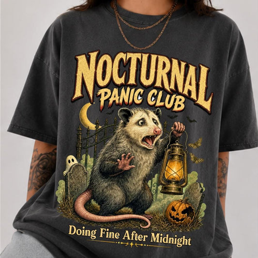 Halloween Opossum Nocturnal Panic Shirt