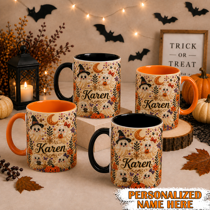 3D Effect Ghost Coffee Cup  Spooky Fall Gift