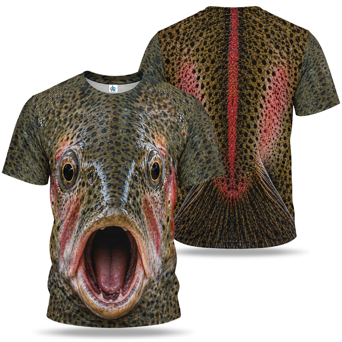 Rainbow Trout Open Mouth All-Over Print Fishing T-Shirt