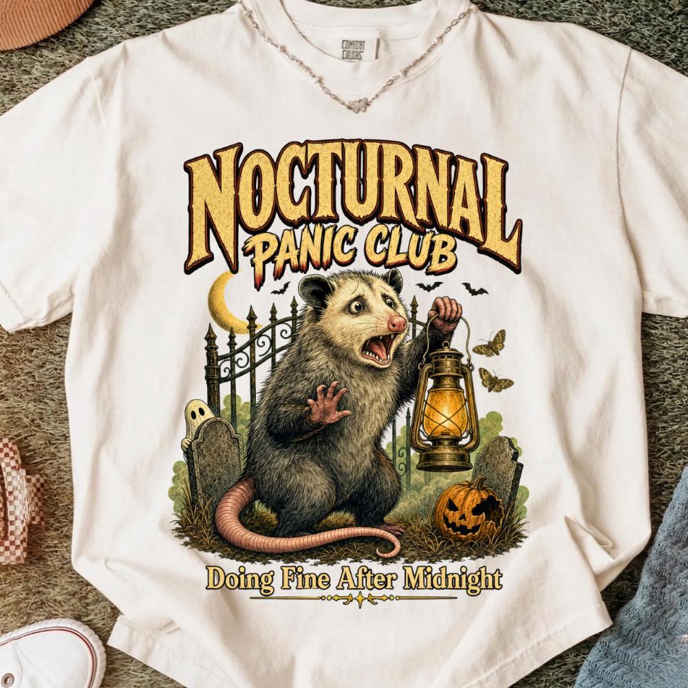 Halloween Opossum Nocturnal Panic Shirt
