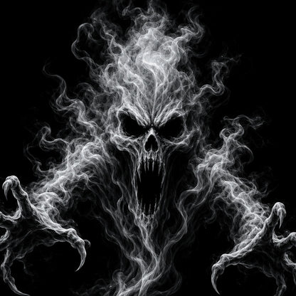 Smoke Skull Ghost PNG Screaming Reaper Shirt