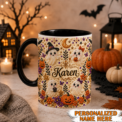 3D Effect Ghost Coffee Cup  Spooky Fall Gift