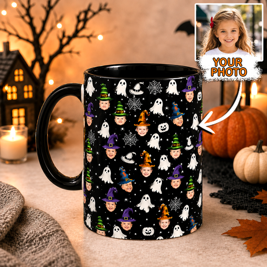 Personalized Baby Halloween Mug, Custom Photo