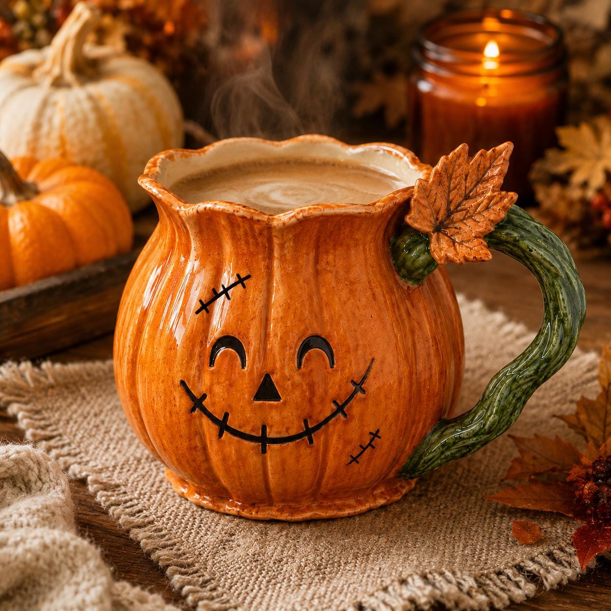Jack O Lantern Pumpkin Mug