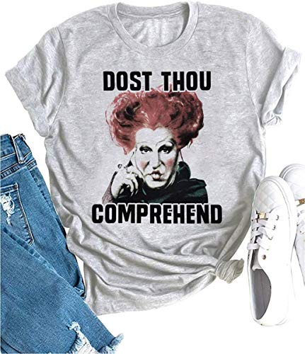 Tuwbue Classic Hocus Pocus Women's Halloween T-Shirt Cotton Blend