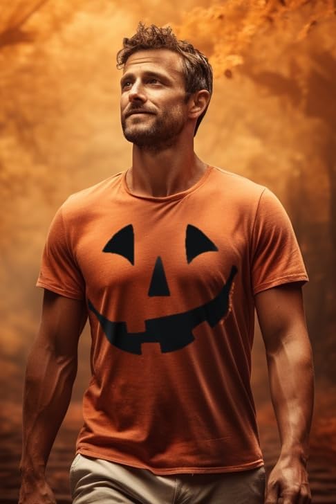 Giant Jack O' Lantern Face Halloween Pumpkin Fun Unisex T-Shirt