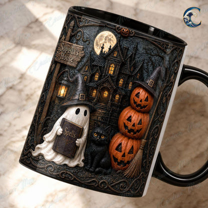 Personalized Haunted House Name Mug