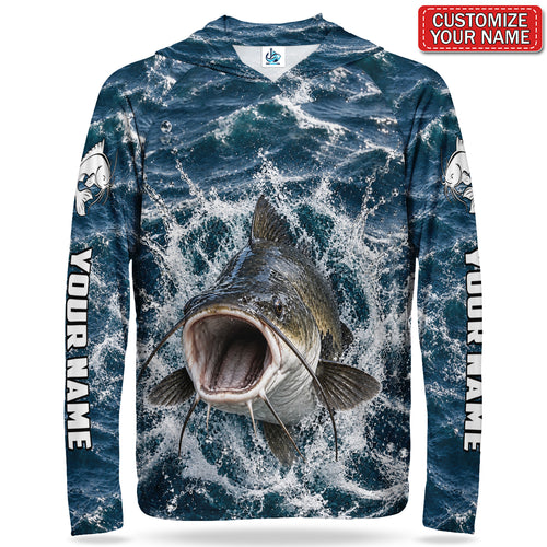 Catfish Splash Personalized UPF Sun Protection Fishing Hoodie