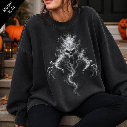 Smoke Skull Ghost PNG Screaming Reaper Shirt