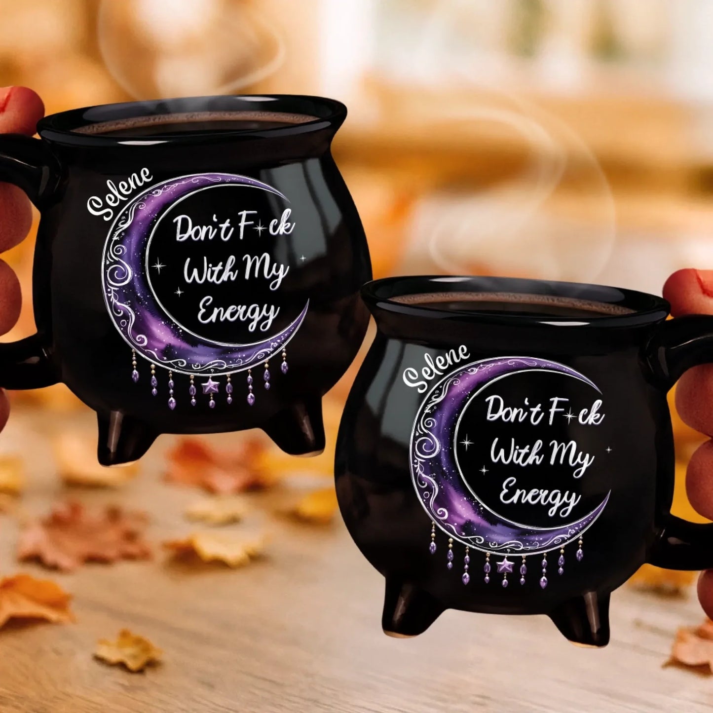 Personalized Don't F*ck With My Energy Witch Cauldron Mug