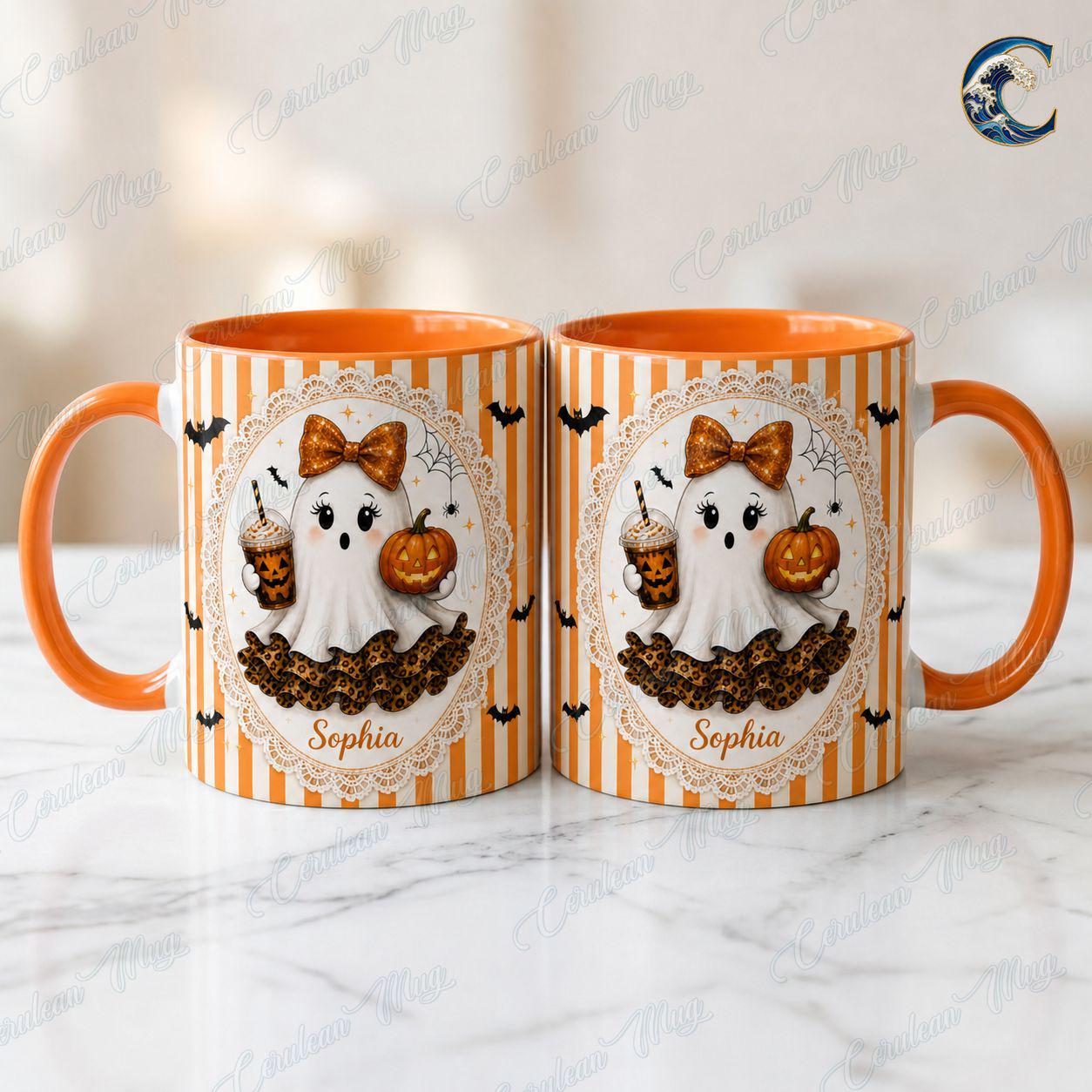 Personalized Cute Ghost Name Mug