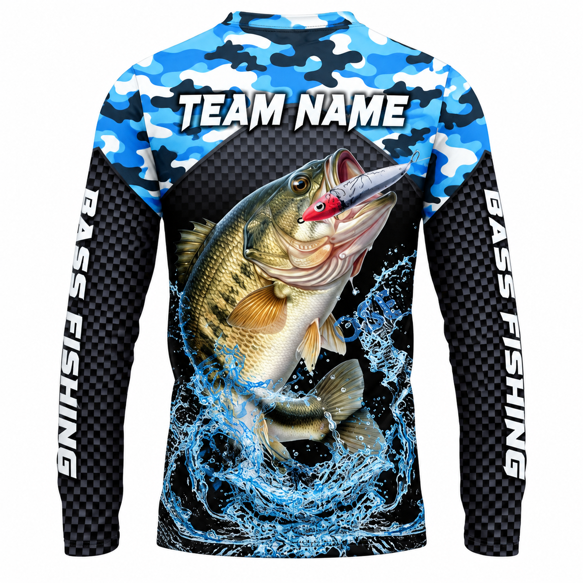 Personalized Fishing Jersey for Men – Bass Long Sleeve Shirt
